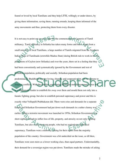 Conflict in Sri lanka