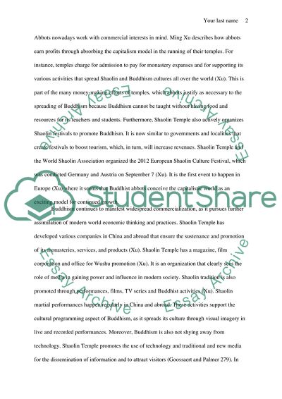 Business Management of Shaolin Temples