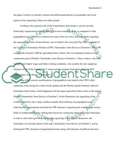 Themes of Geographical Scale