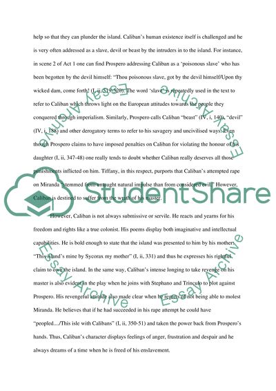 Master slave relationships in Shakespeares The Tempest