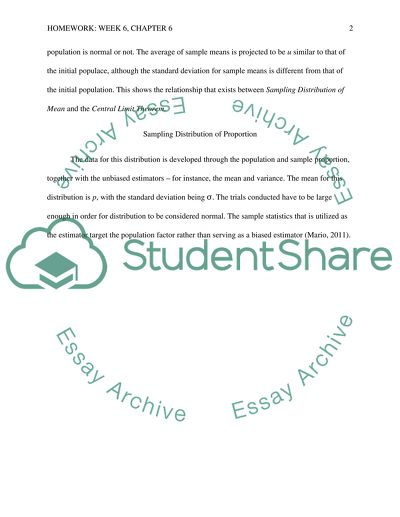 Homework: Week 6, Chapter 6