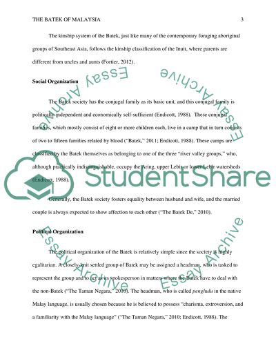 The Batek of Malaysia