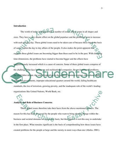 How Global Issues have Affected the People from Different Walks of Life