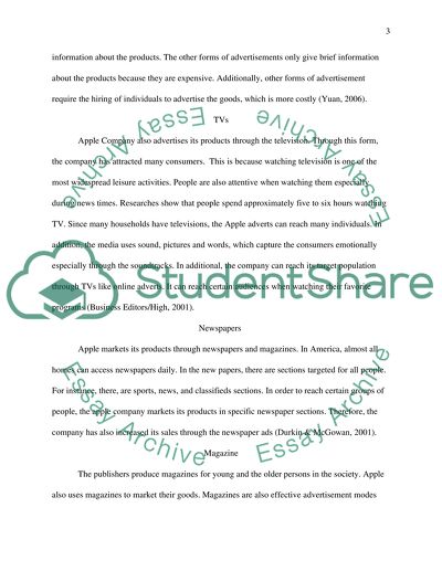 Advertising Instruments of Apple Company