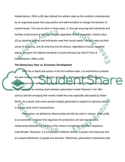 Economic Development and Democracy in Promoting a Welfare State