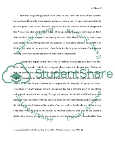 Gender equality, Islamic Law and the Modern Muslim state