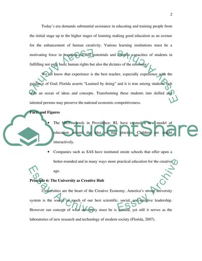 Restrucure education for creativity