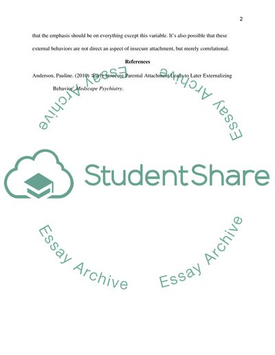 Andersons Article Analysis