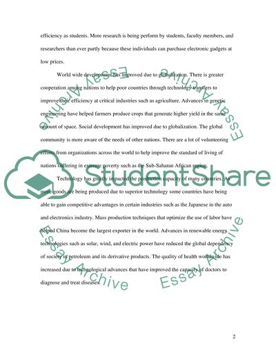 essay about technology help students