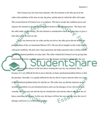 Analysis of the Contract Law