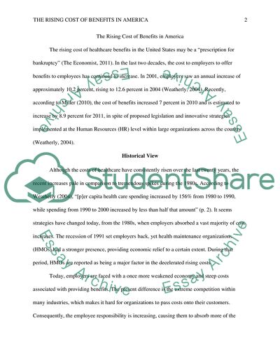 The Rising Cost of Benefits in America