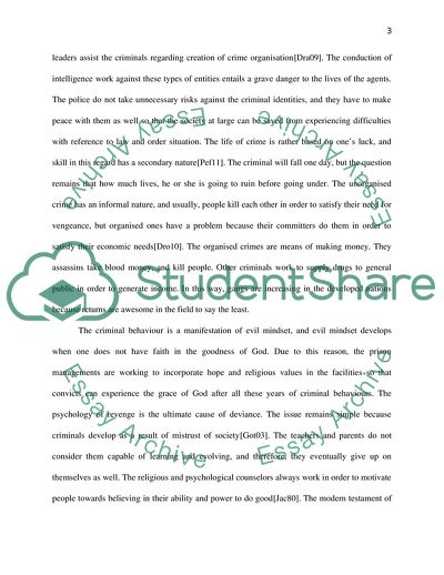 Psychological, Sociological and Theological Reasons for Criminal Behavior