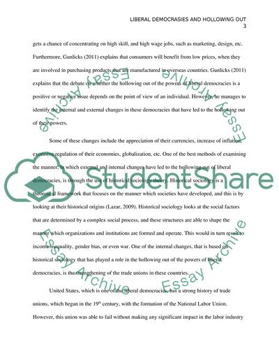 Liberal Democrasies and Hollowing Out