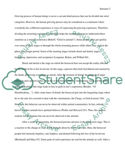 Animals Grieving/Mourning their dead