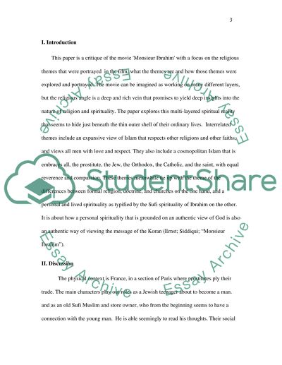 A Critique of the Movie Monsieur Ibrahim