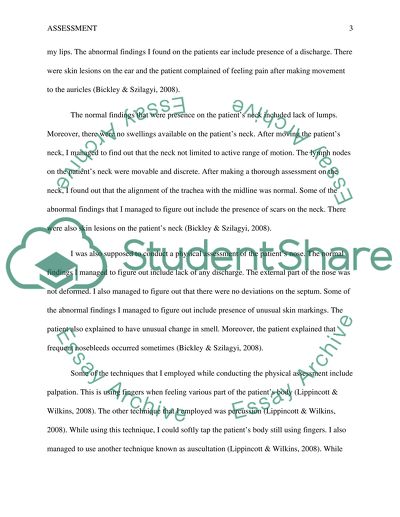 Physical Assessment on Patients Bodies