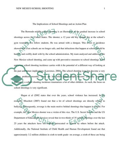 School Shooting Action Plan