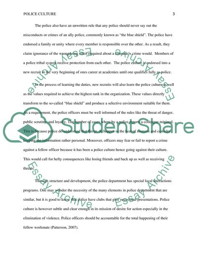 The Culture of the Police