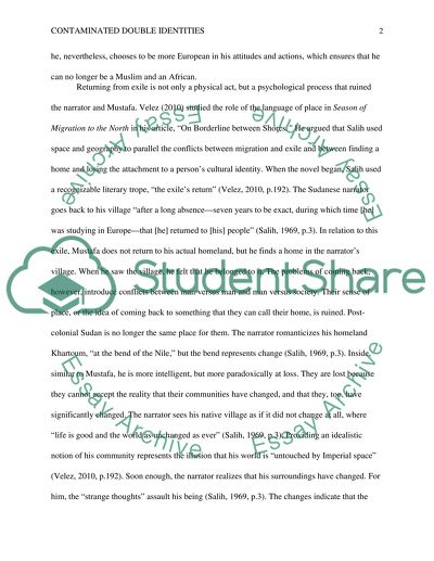 Contaminated double identities in Salihs Season of Migration to the North