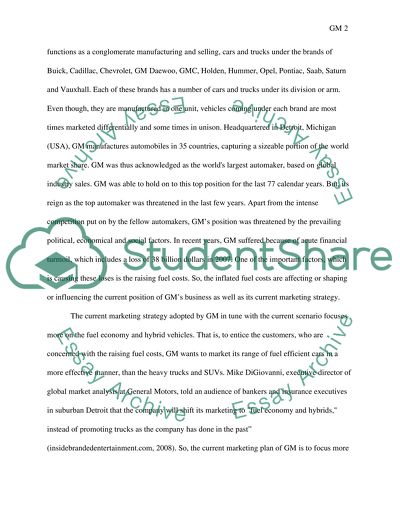 Marketing Strategy of General Motors