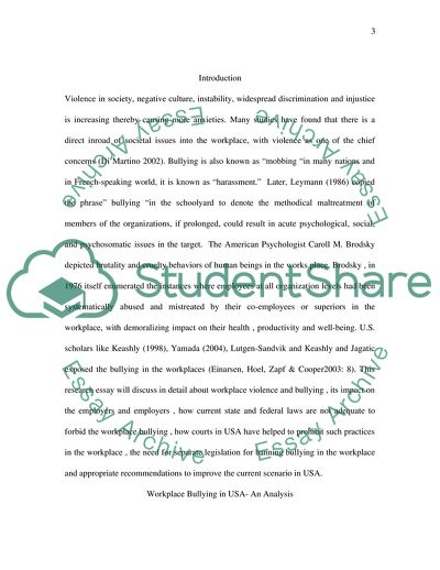 Workplace Violence and Bullying