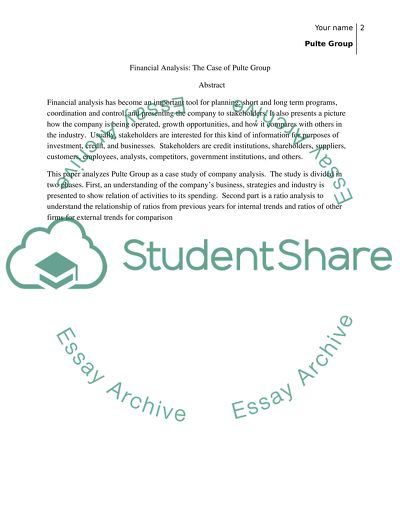 The Case of Pulte Group, Inc