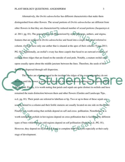 Plant Biology questions ---angiosperm questions