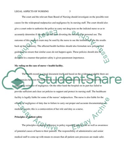 Legal Aspects of Nursing