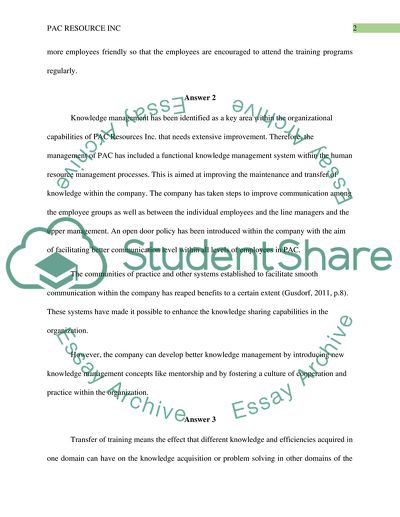 Human Resources Within The Company