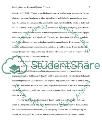 The impact of iPads on children