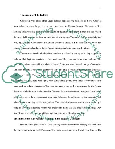 Architectural History and Building Colosseum