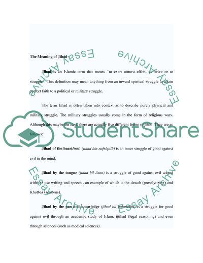 Radical Islam and War or Jihad