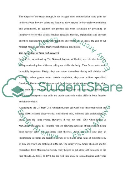 Stem Cell Research: A Clash of Science versus Ethics