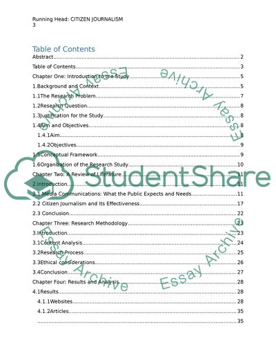 A Critical Analysis of the Effectiveness of Citizen Journalism