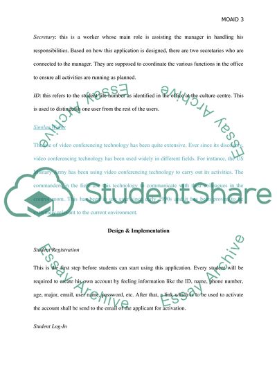 Project Description of MOAID