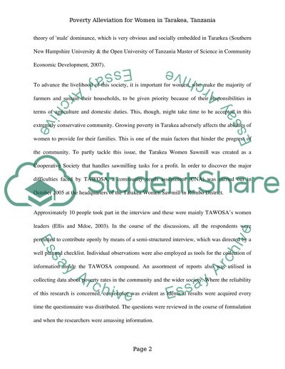 Poverty Alleviation for Women in Tarakea, Tanzania