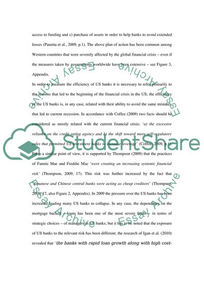 The Efficiency of the Banking Sector in the US