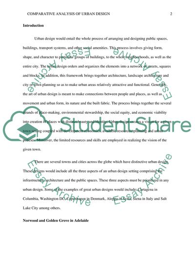 Comparative Analysis Of Urban Design