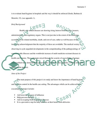 Project Management: Hand Hygiene in Hospitals