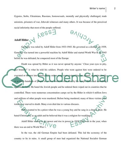 Hitler and the crime against humanity