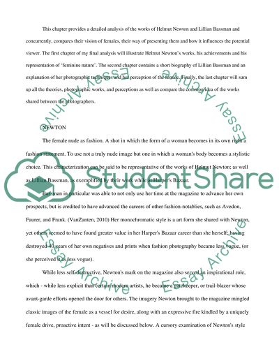 Representation of Feminine Nature in Helmut Newton and Lillian Bassman Works