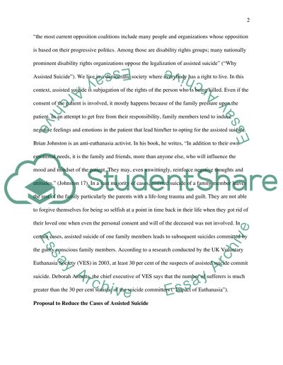 Why Assisted Suicide Should be Illegalized