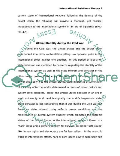 Neorealism and the international order