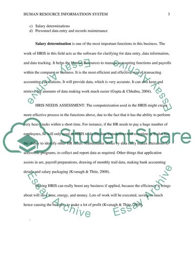 Human Resource Information Systems