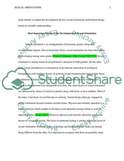 Most Important Factors in the Development of Sexual Orientation