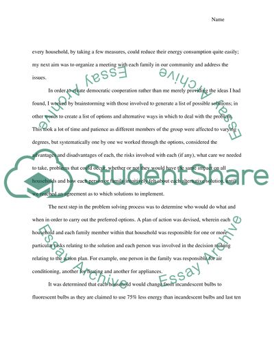 Written Assignment 10: Proposing a Solution to a Problem