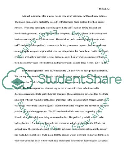 Political Institutions, Tariffs and Trade Policies
