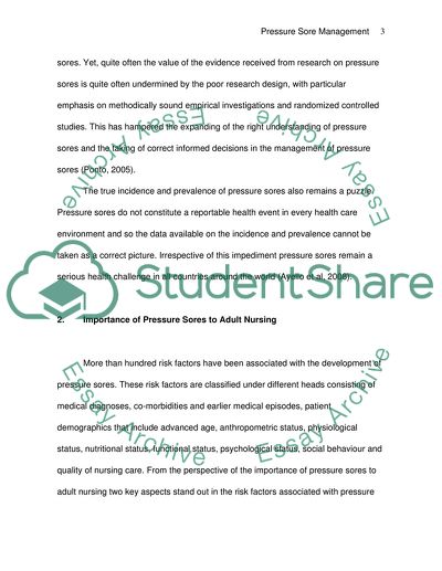 The Physiology and Treatment of Pressure Sores