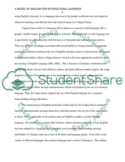 A Model of English for International Learners