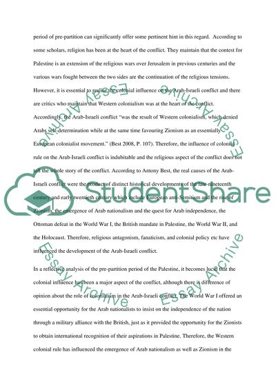 Arab and Israel Conflict